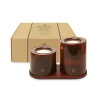 Spaas Delight Caja de regalo con velas perfumadas y bandeja decorativa de madera, aroma Sunset Spark