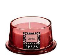 Spaas Scented Candle in Low Glass, Hours Mystery Vela Perfumada en Vaso Bajo, ± 15 Horas-Misterio poético, Cristal, Cera de parafina, Rubor Rosa, D 92 mm x H 48 mm