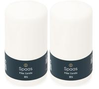 Spaas Unscented Pillar Candle Hours-White Vela de Pilar sin Perfume 80/150 mm, ± 70 Horas, Color Blanco, Cera de parafina, D 80 mm x H 100 mm, 540 (Paquete de 2)