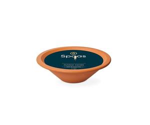 Spaas Vela de jardín Royal Flame en Plato de Terracota alrededor de 13 Horas-Marfil, Cera de parafina, Crema, D 230 mm x H 65 mm