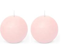 Spaas Vela esférica rústica 80 mm 24 h, rosa claro (Paquete de 2)