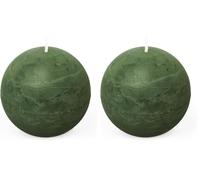 Spaas Vela esférica rústica 80 mm 24 h, verde oscuro (Paquete de 2)