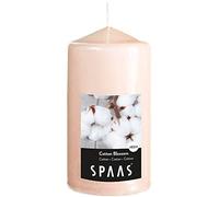 Spaas 0004800.473 Vela Pilar Cilindro 80/150 mm, ± 65 Horas-Cotton Blossom, Cera de Soja, Beige, 80 mm, 570