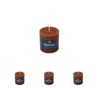 Spaas Vela pilar rústica 70/70 mm 25 h, burdeos (Paquete de 4)