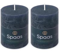 Spaas Vela pilar rústica 70/95 mm 35 h, azul ascuro (Paquete de 2)
