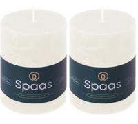 Spaas Vela pilar rústica 70/95 mm 35 h, blanco (Paquete de 2)