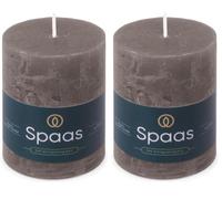 Spaas Vela pilar rústica 70/95 mm 35 h, gris oscuro (Paquete de 2)
