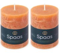 Spaas Vela pilar rústica 70/95 mm 35 h, naranja (Paquete de 2)
