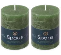 Spaas Vela pilar rústica 70/95 mm 35 h, verde oscuro (Paquete de 2)