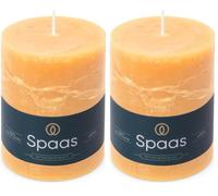 Spaas Vela pilar rústica, 80/110 mm, 65 h, color arena (Paquete de 2)