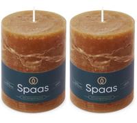 Spaas Vela pilar rústica, 80/110 mm, 65 h, color coñac (Paquete de 2)