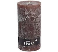 Spaas Vela rústica sin Perfume, Cera de parafina, Color Gris Pardo, 100 mm de diámetro x 200 mm de Alto