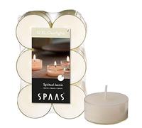 Spaas - Velas, Cera de parafina, Taza de plástico, Blanco, Spiritual Jasmine