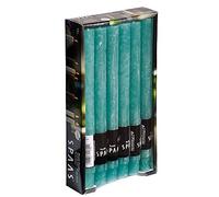 Spaas Verde Esmeralda 12 x 12 Velas rústicas sin Perfume, ± 8 Horas, Cera de parafina, D 21 mm x H 250 mm