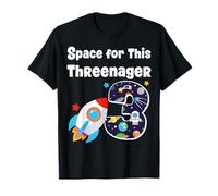 Space 3rd Birthday Astronaut Rocket Planets Adventure Camiseta