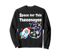 Space 3rd Birthday Astronaut Rocket Planets Adventure Sudadera