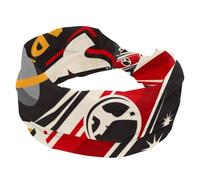 Space Adventure Rocket - Diademas de nave espacial para mujer, diadema turbante ancha, envolturas antideslizantes para la cabeza, banda elástica para el sudor, yoga, entrenamiento, bandana suave