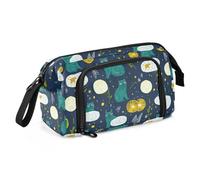 Space Aliens Cats - Estuche escolar de gran capacidad, multifuncional, para estudiantes universitarios, escuela, estuches imprescindibles para lapices