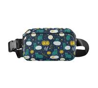 Space Aliens Cats Green Fashion - Riñonera cruzada para mujeres y hombres, bolsa pequeña con correa ajustable para viajes, compras, correr, Space Aliens Cats verde, 1 size