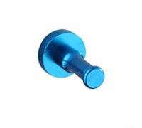 Space Aluminum Single Hook Wall Mounted Coat Hanger for Bathroom Kitchen Bedroom Door Heavy Duty Rust Hat Bag Key Organizer Red Purple Orange Gold Green Black (Light Blue)