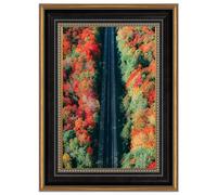 Space Art Deco, 8x12 Ornate Picture Frame Without Mat for 8x12 Photo,Shatter-Resistant Glass Sawtooth Hangers Wall Mount Display(Color Black/Ornate Gold)