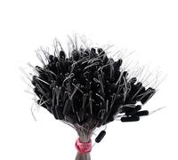 Space Bean - Topes de silicona para flotador de pesca, 300 piezas topes de línea para pesca con caña, control de profundidad, aparejo de carpa, topes elásticos de boya (negro-S cilíndrico)