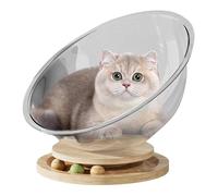 Space Bed - Transparent Hammock Wall Mounted | Stable Activity Center Furniture | Easy To Clean Pet Supplies For Kittens and Small Pets, Elevated Nest Toy For Indoor Cats, Modern C