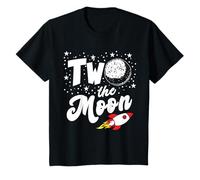 Space Birthday Two The Moon, cumpleaños de 2 años para niños Camiseta