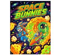 Space Bunnies Coloring Book for Kids: Bold and Easy Rabbit Racers & Carrot Comets for Ages 4-8: The Ultimate Galactic Race with Barnaby Bunny and the Carrot-Cruiser Crew