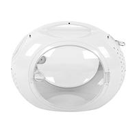 Space Capsule Pet Backpack Carrier | Double Door Secure - Escape Design for Cats & Small Dogs | Breathable Bubble Backpack for Travel/Hiking/Outdoor (Minimalist Space Cat Bag [White])