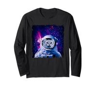 Space Cat Astronaut In Galaxy Funny Cats Kitten Lover Manga Larga