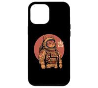 Space Cat Good Luck Japonés 1950 Retro Estética Kawaii Carcasa para iPhone 12 Pro Max