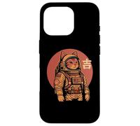 Space Cat Good Luck Japonés 1950 Retro Estética Kawaii Carcasa para iPhone 16 Pro