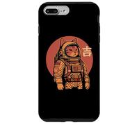 Space Cat Good Luck Japonés 1950 Retro Estética Kawaii Carcasa para iPhone 7 Plus/8 Plus