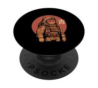 Space Cat Good Luck Japonés 1950 Retro Estética Kawaii PopSockets PopGrip Adhesivo