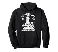 Space Cat On Mushrooms Cosmic Journey Sudadera con Capucha