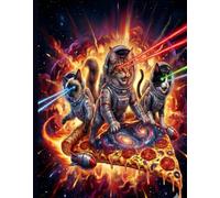 Space Cats 2027: 12-Month planner with Moon Phases | Laser-Eyed Feline Astronauts on a Cosmic Mission
