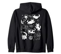 Space Cats Lindo Astronauta Gatito Minimalista Gráfico Sudadera con Capucha