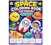 Space Coloring Book for Toddlers: Cute & Easy Space Fun for Ages 2-4 | Big Simple Rockets, Astronauts, Planets & Stars for Little Kids