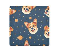 Space Cute Dogs - Paño autoadhesivo mágico para cámara de lentes, protector de lentes, bolsa de maquillaje, 13.8 x 13.8 pulgadas, multicolor, 17.7x17.7in, moderno