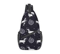Space Dachshund Sling Bag, Chest Bag Daypack, Crossbody Sling Mochila para Viajes, Deportes, Correr, Senderismo