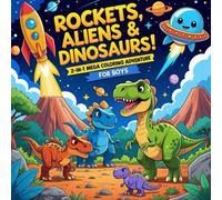 Space & Dinos Mega Coloring Book - 2 Fun Themes in 1!: 100+ Coloring Pages Filled with Adventure and Imagination