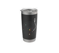 Space DJ Galaxy Universe - EDM tocadiscos de música del sistema solar Vaso térmico de acero inoxidable de doble pared