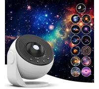 SPACE DOG Proyector Galaxia y Planetario para el Hogar - PRO Bluetooth Edition, 13 Discos 4K, Altavoz Bluetooth y Mando a Distancia, Proyección Giratoria Multivelocidad