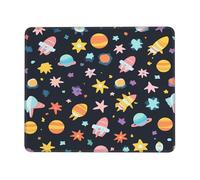Space Element - Alfombrilla de mouse para juegos con estrellas coloridas con bordes cosidos, base de goma antideslizante para PC y portátil, 24 x 20 pulgadas