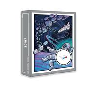 Space - Emocionante Rompecabezas Espacial 3D para Adultos (500 Piezas). ¡con un póster 3D y Dos Pares de anteojos 3D Rojo-Cian incluidos!