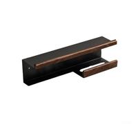 Space - Estante para cepillos de dientes de aluminio, acabado negro mate