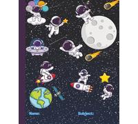 Space Explorer Notebook: Cute Astronaut Wide Ruled Writing Journal for Kids & Students | 100 Lined Pages | 7.5 x 9.25 in | Perfect for School, Homework & Creative Writing | Wide Rule