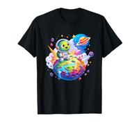 Space Explorer Tortuga Astronauta Niños Planeta Camiseta