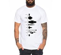 Space Falcon Christopher Pike Trek Trekkie Star Doctor UK Camiseta de Hombre, Farbe2:Weiß;Größe2:L
